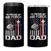 Proud Air Force Dad 4 in 1 Can Cooler Tumbler Military Army Father Vintage American Flag