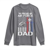 Proud Air Force Dad Long Sleeve Shirt Military Army Father Vintage American Flag