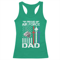 Proud Air Force Dad Racerback Tank Top Military Army Father Vintage American Flag
