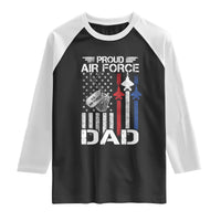 Proud Air Force Dad Raglan Shirt Military Army Father Vintage American Flag