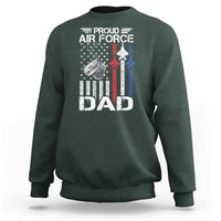 Proud Air Force Dad Sweatshirt Military Army Father Vintage American Flag