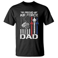 Proud Air Force Dad T Shirt Military Army Father Vintage American Flag