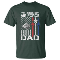Proud Air Force Dad T Shirt Military Army Father Vintage American Flag