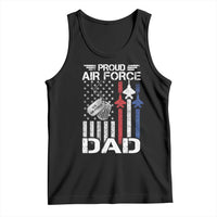 Proud Air Force Dad Tank Top Military Army Father Vintage American Flag