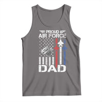 Proud Air Force Dad Tank Top Military Army Father Vintage American Flag