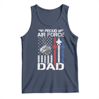 Proud Air Force Dad Tank Top Military Army Father Vintage American Flag