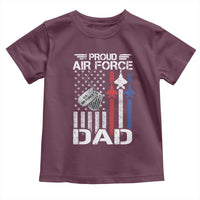 Proud Air Force Dad Toddler T Shirt Military Army Father Vintage American Flag