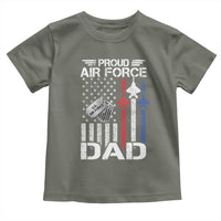 Proud Air Force Dad Toddler T Shirt Military Army Father Vintage American Flag