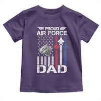 Proud Air Force Dad Toddler T Shirt Military Army Father Vintage American Flag