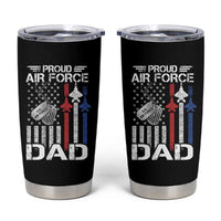 Proud Air Force Dad Tumbler Cup Military Army Father Vintage American Flag