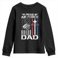 Proud Air Force Dad Youth Sweatshirt Military Army Father Vintage American Flag