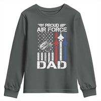 Proud Air Force Dad Youth Sweatshirt Military Army Father Vintage American Flag