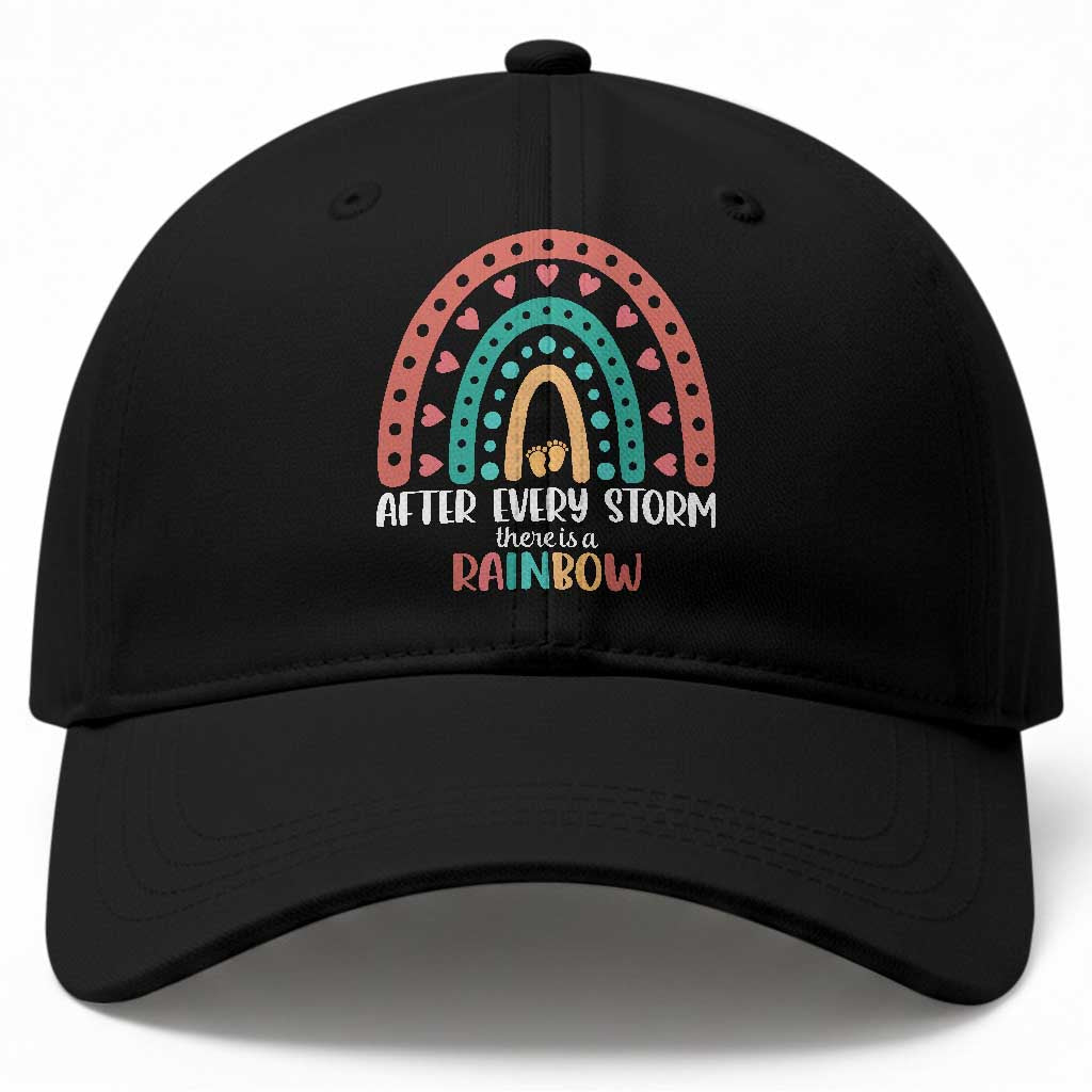 After Every Storm There Is A Rainbow Baseball Cap Pregnancy Announcement