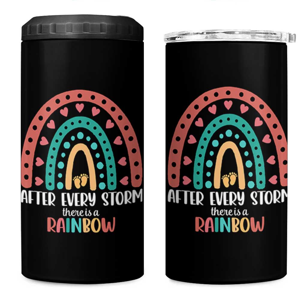 After Every Storm There Is A Rainbow 4 in 1 Can Cooler Tumbler Pregnancy Announcement