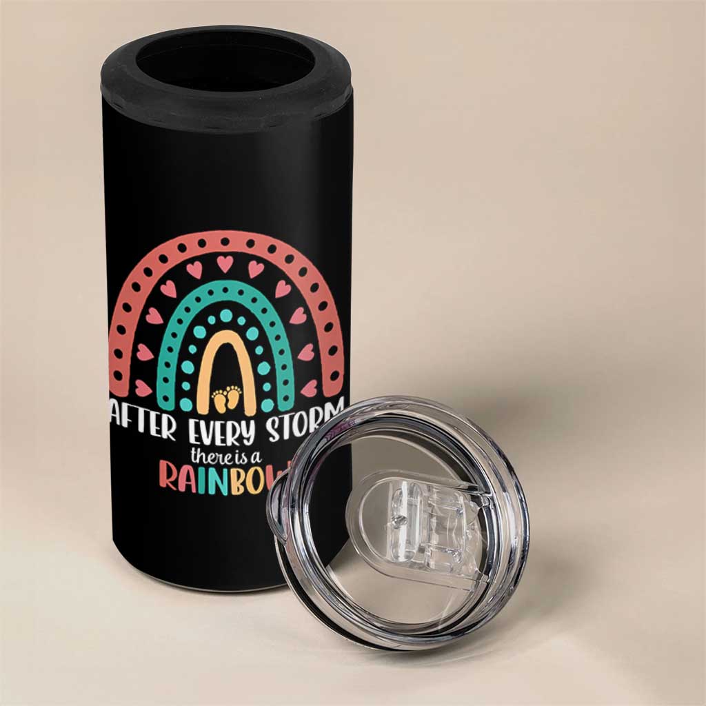 After Every Storm There Is A Rainbow 4 in 1 Can Cooler Tumbler Pregnancy Announcement