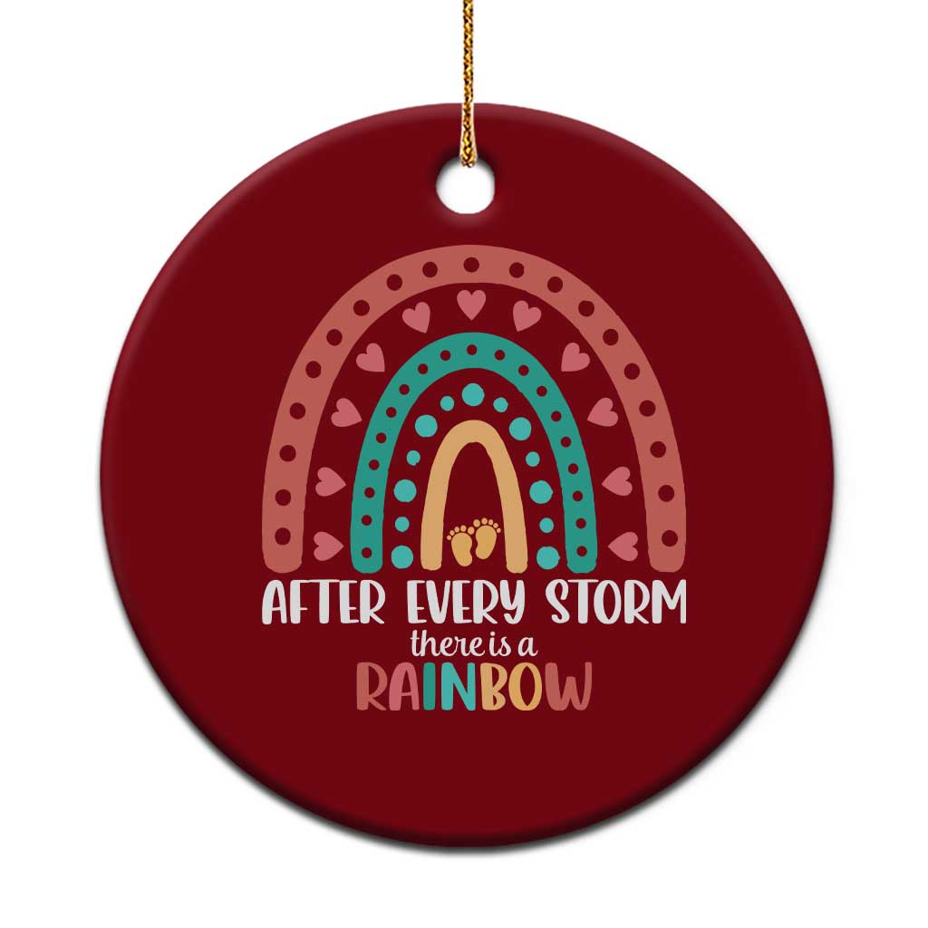 After Every Storm There Is A Rainbow Ceramic Ornament Pregnancy Announcement