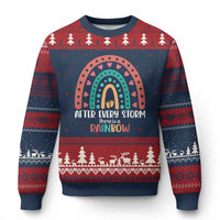 After Every Storm There Is A Rainbow Ugly Christmas Sweater Pregnancy Announcement