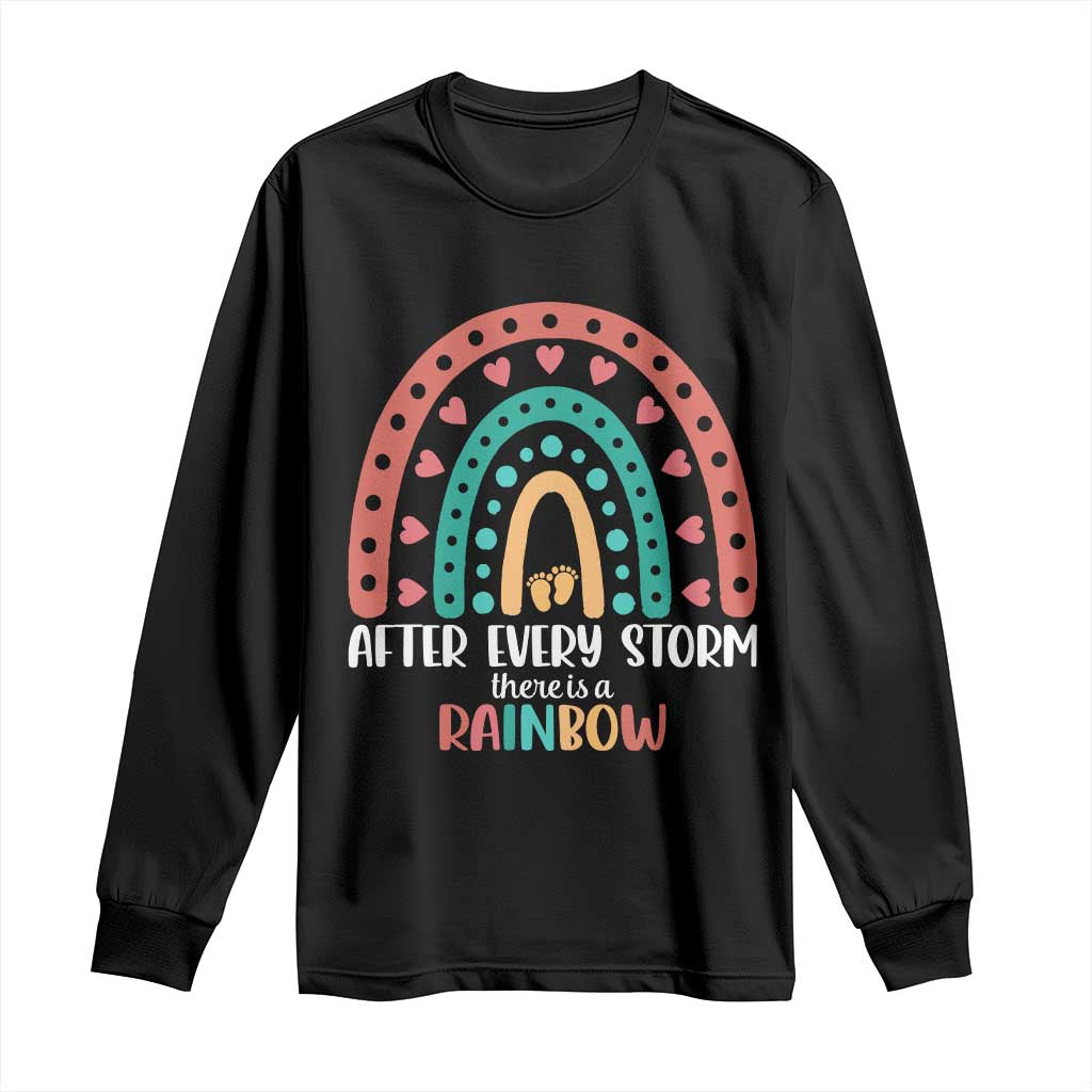After Every Storm There Is A Rainbow Long Sleeve Shirt Pregnancy Announcement
