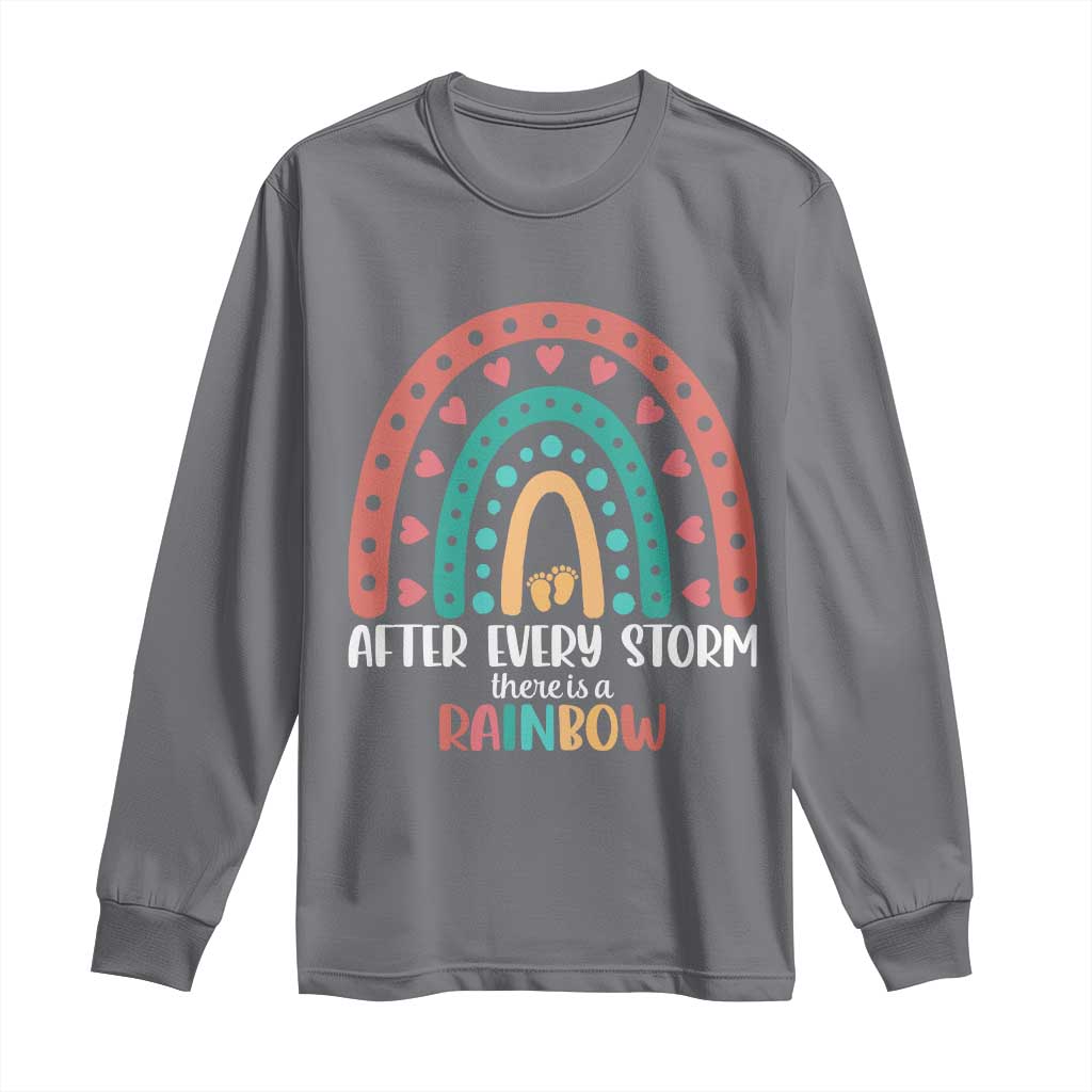 After Every Storm There Is A Rainbow Long Sleeve Shirt Pregnancy Announcement