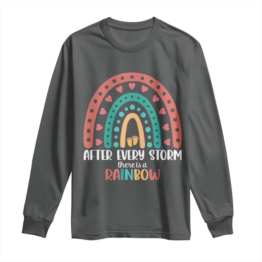 After Every Storm There Is A Rainbow Long Sleeve Shirt Pregnancy Announcement