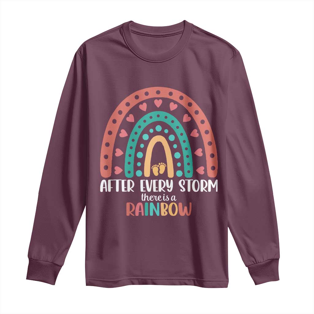 After Every Storm There Is A Rainbow Long Sleeve Shirt Pregnancy Announcement