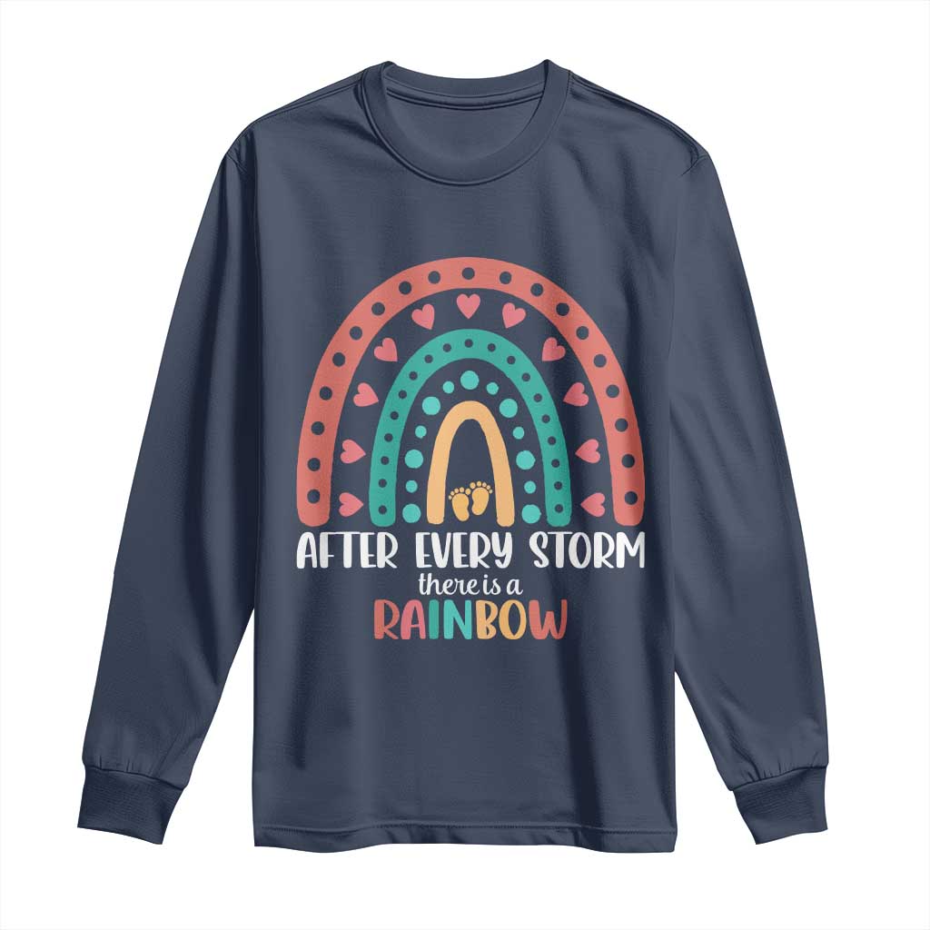 After Every Storm There Is A Rainbow Long Sleeve Shirt Pregnancy Announcement