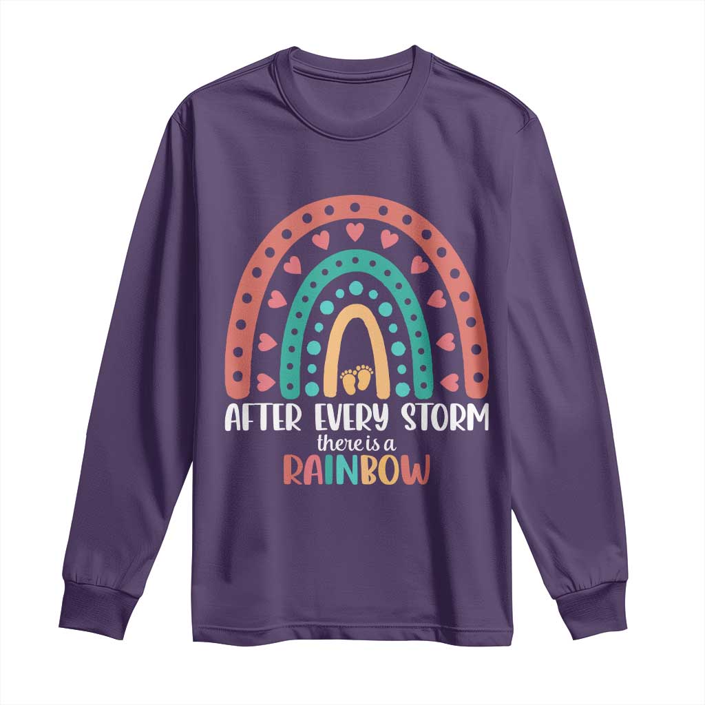 After Every Storm There Is A Rainbow Long Sleeve Shirt Pregnancy Announcement