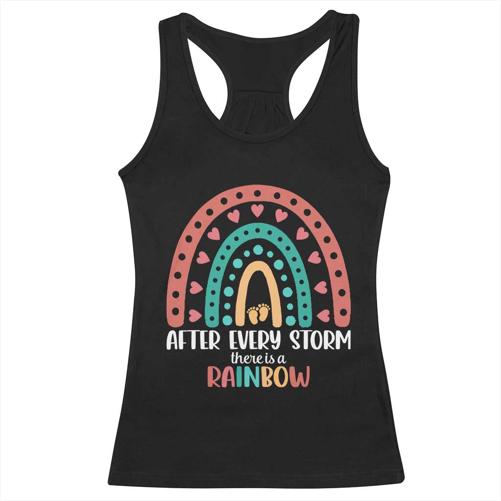 After Every Storm There Is A Rainbow Racerback Tank Top Pregnancy Announcement