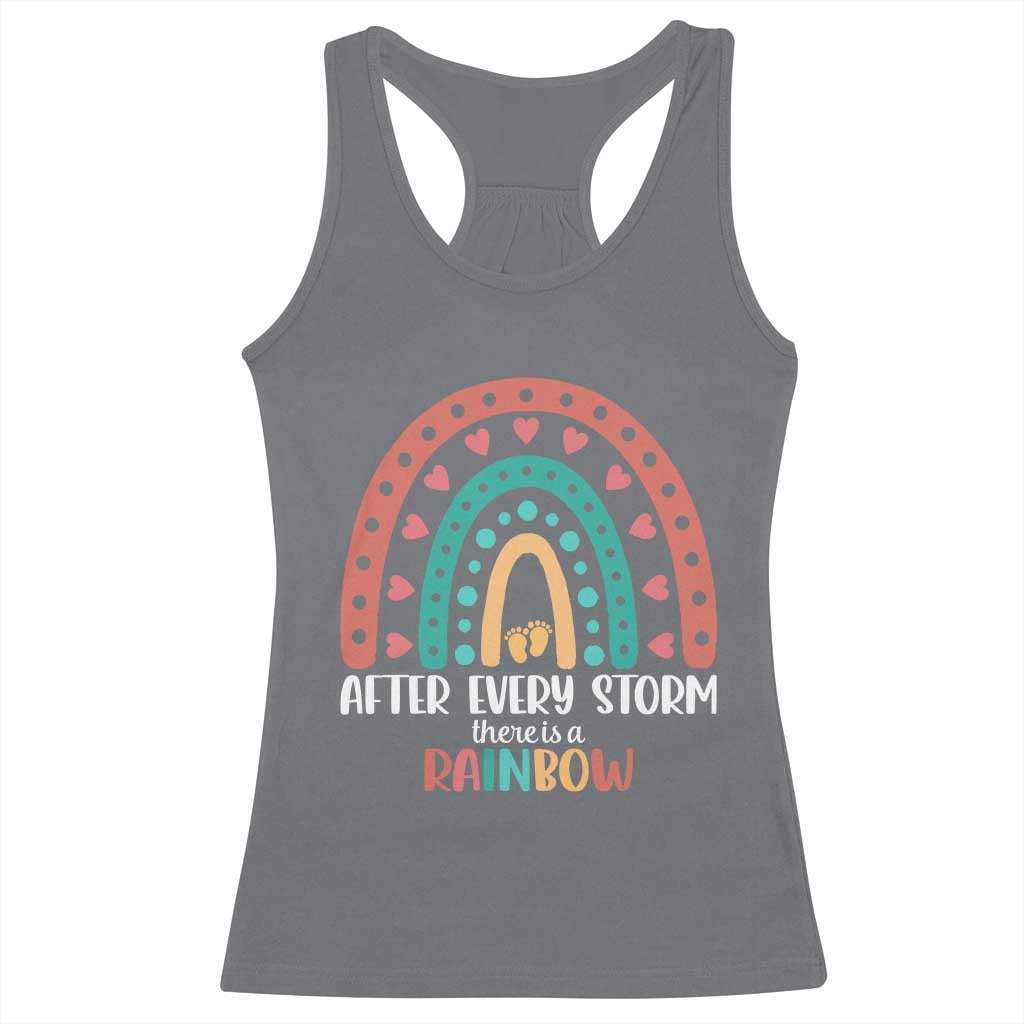 After Every Storm There Is A Rainbow Racerback Tank Top Pregnancy Announcement