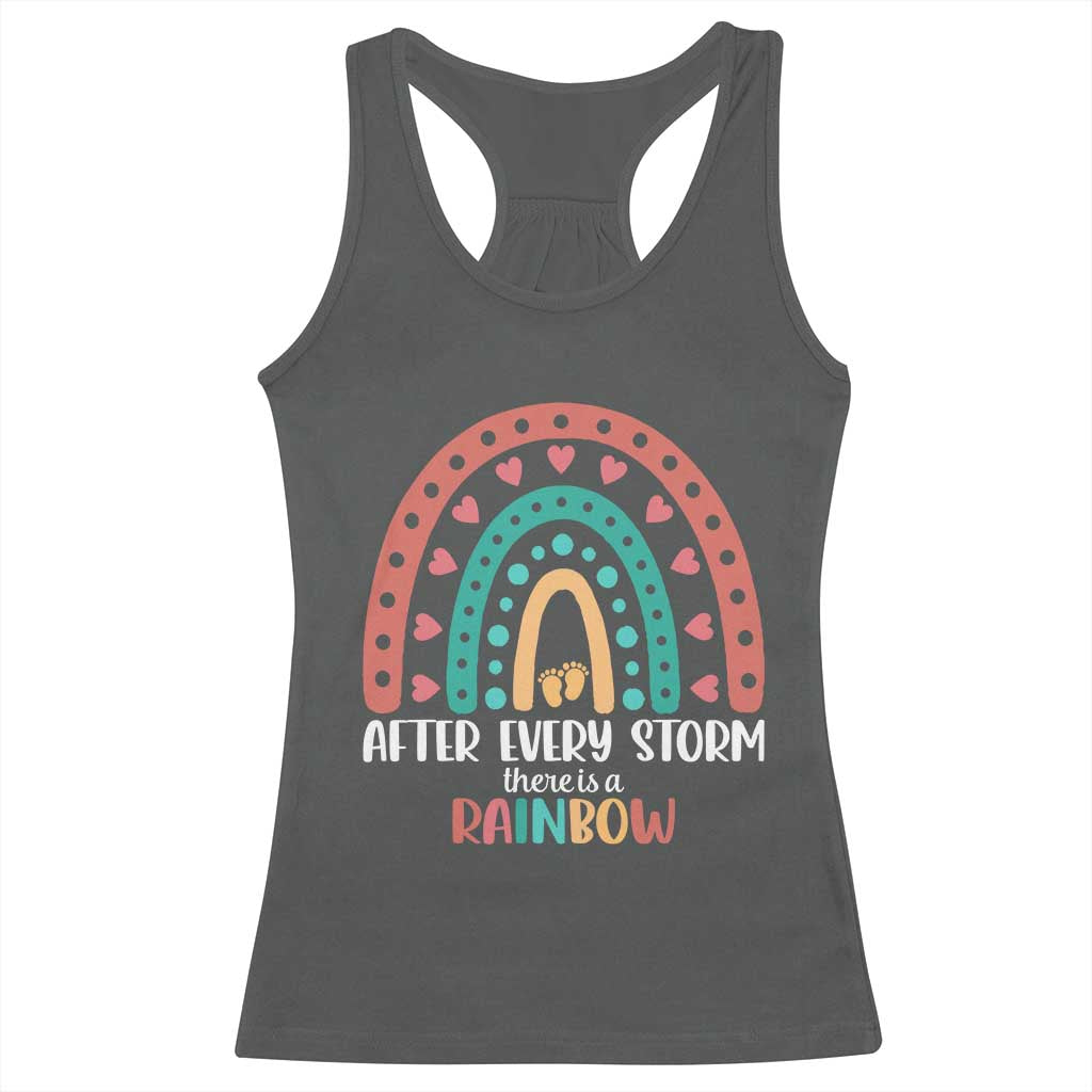 After Every Storm There Is A Rainbow Racerback Tank Top Pregnancy Announcement