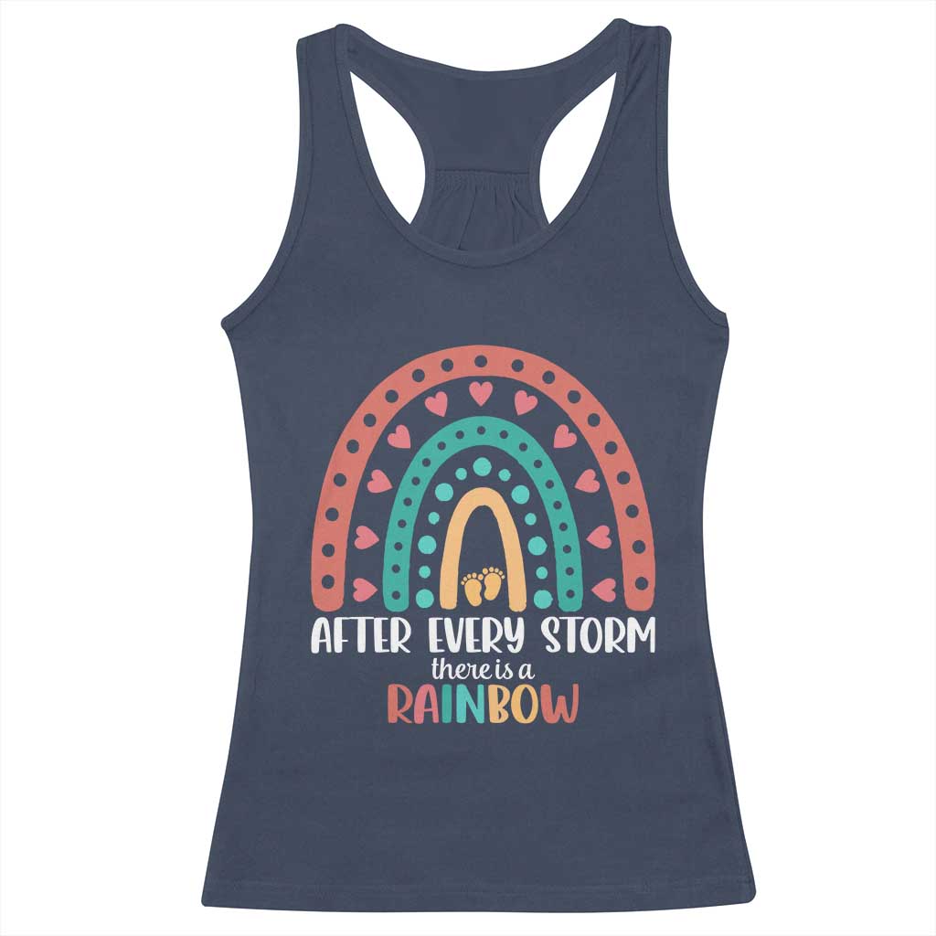 After Every Storm There Is A Rainbow Racerback Tank Top Pregnancy Announcement