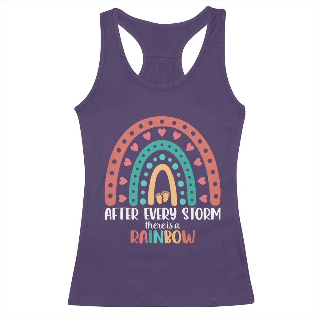 After Every Storm There Is A Rainbow Racerback Tank Top Pregnancy Announcement