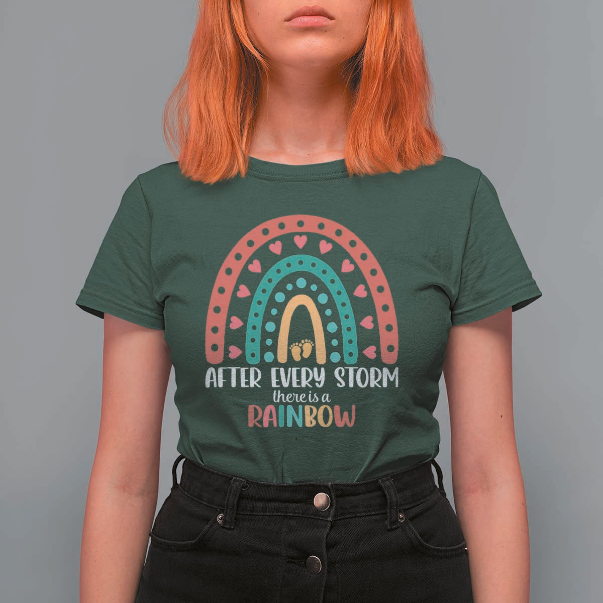 After Every Storm There Is A Rainbow T Shirt For Women Pregnancy Announcement