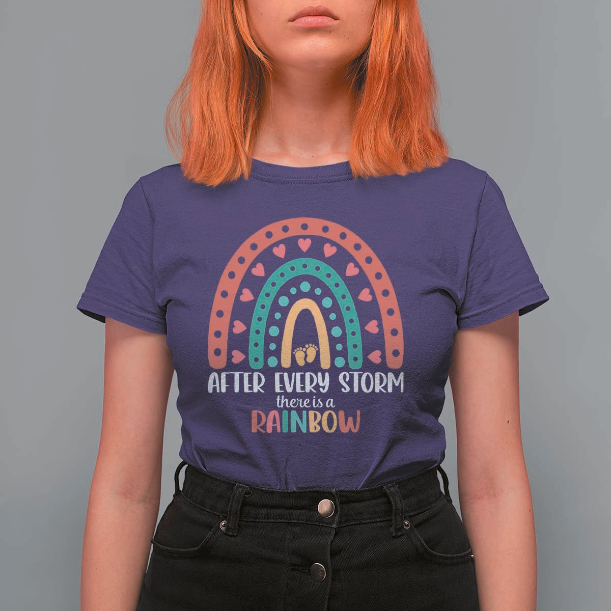 After Every Storm There Is A Rainbow T Shirt For Women Pregnancy Announcement