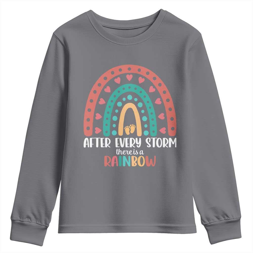 After Every Storm There Is A Rainbow Youth Sweatshirt Pregnancy Announcement