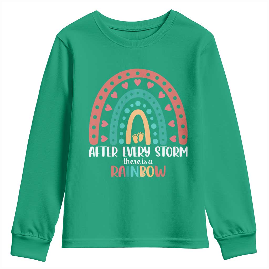 After Every Storm There Is A Rainbow Youth Sweatshirt Pregnancy Announcement