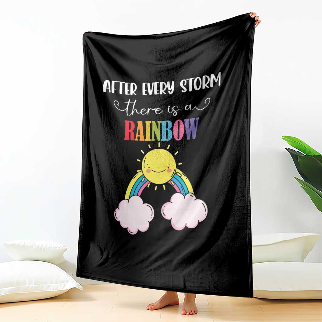 After Every Storm There Is A Rainbow Throw Blanket Sentimental Pregnancy Announcement