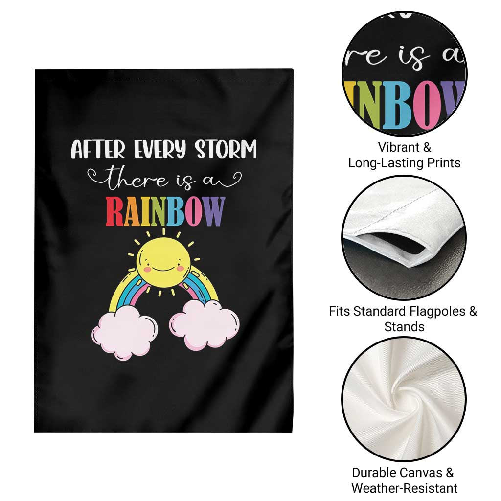After Every Storm There Is A Rainbow Garden Flag Sentimental Pregnancy Announcement