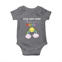 After Every Storm There Is A Rainbow Baby Onesie Sentimental Pregnancy Announcement