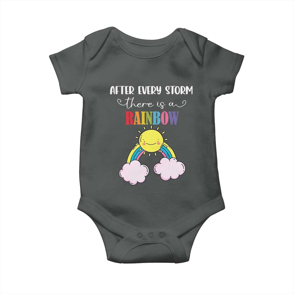 After Every Storm There Is A Rainbow Baby Onesie Sentimental Pregnancy Announcement