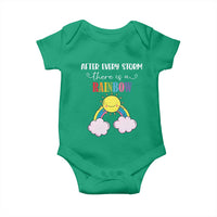 After Every Storm There Is A Rainbow Baby Onesie Sentimental Pregnancy Announcement