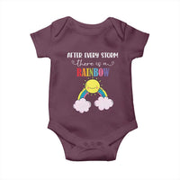 After Every Storm There Is A Rainbow Baby Onesie Sentimental Pregnancy Announcement