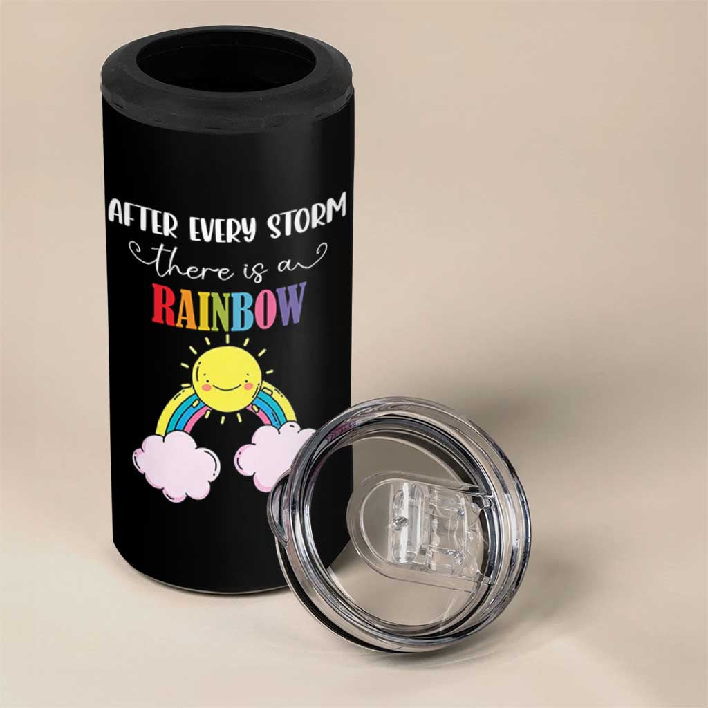After Every Storm There Is A Rainbow 4 in 1 Can Cooler Tumbler Sentimental Pregnancy Announcement