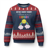 After Every Storm There Is A Rainbow Ugly Christmas Sweater Sentimental Pregnancy Announcement
