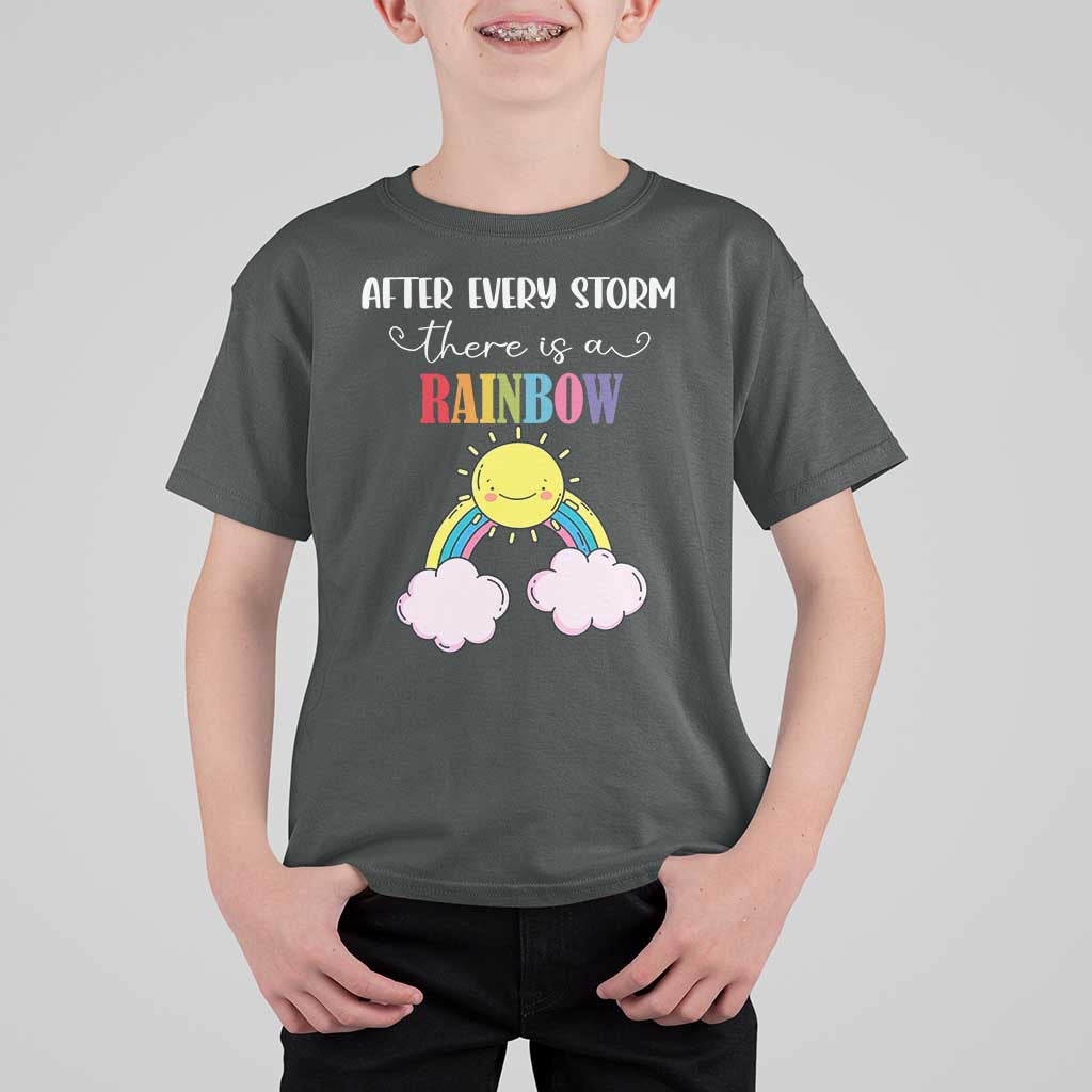 After Every Storm There Is A Rainbow T Shirt For Kid Sentimental Pregnancy Announcement