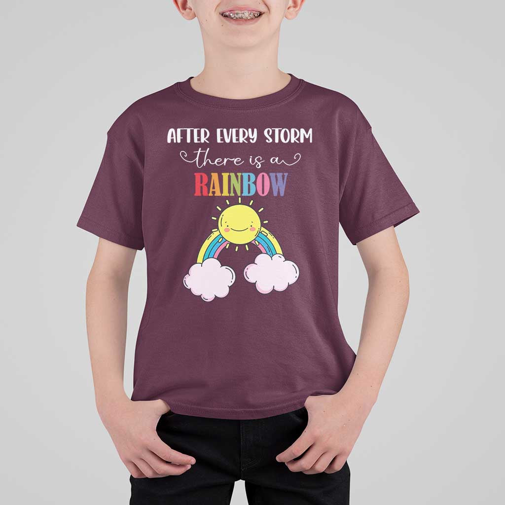 After Every Storm There Is A Rainbow T Shirt For Kid Sentimental Pregnancy Announcement