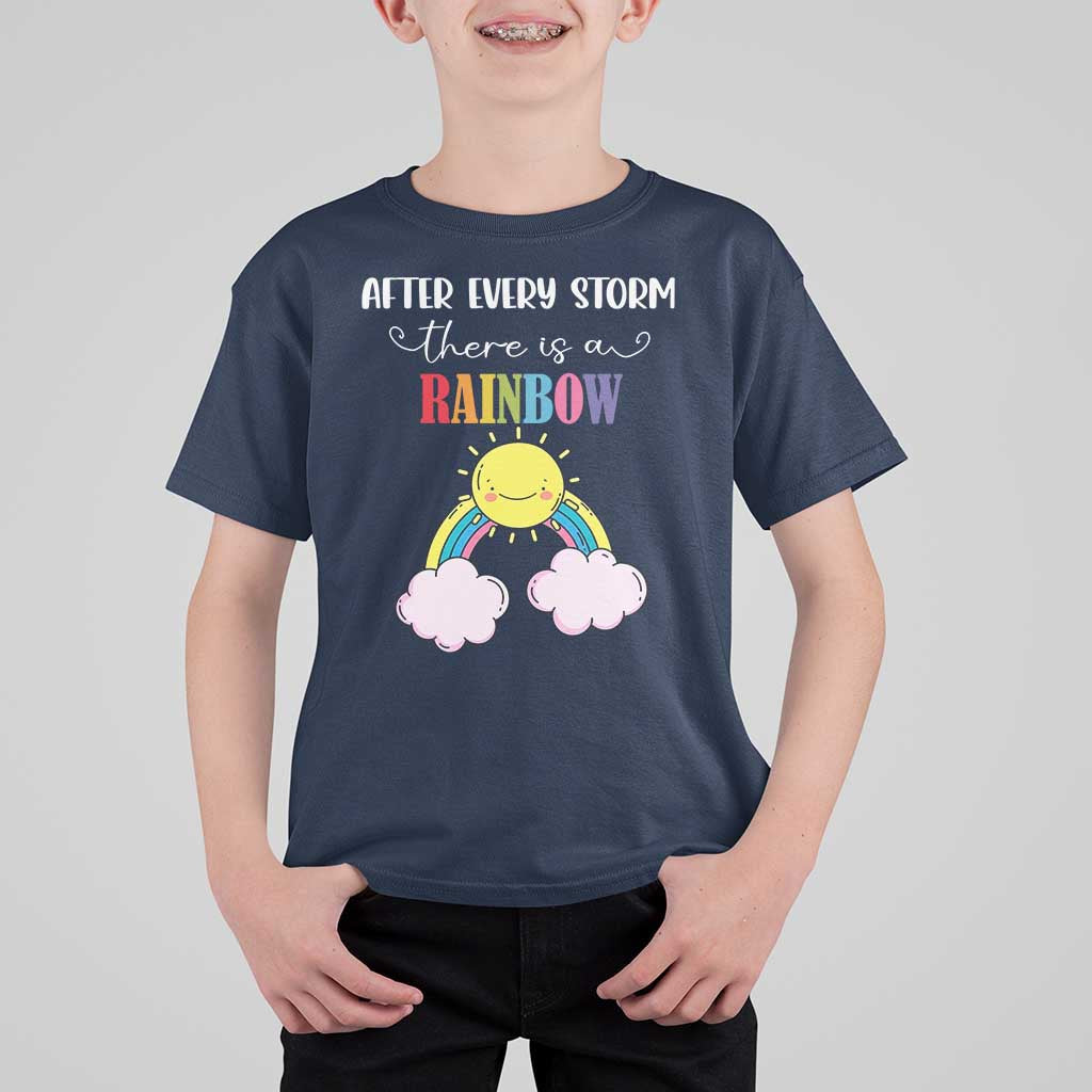 After Every Storm There Is A Rainbow T Shirt For Kid Sentimental Pregnancy Announcement