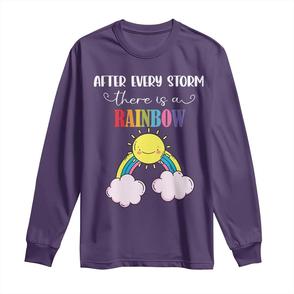 After Every Storm There Is A Rainbow Long Sleeve Shirt Sentimental Pregnancy Announcement