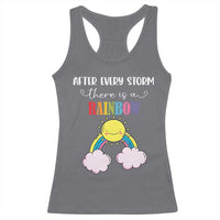 After Every Storm There Is A Rainbow Racerback Tank Top Sentimental Pregnancy Announcement