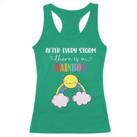After Every Storm There Is A Rainbow Racerback Tank Top Sentimental Pregnancy Announcement